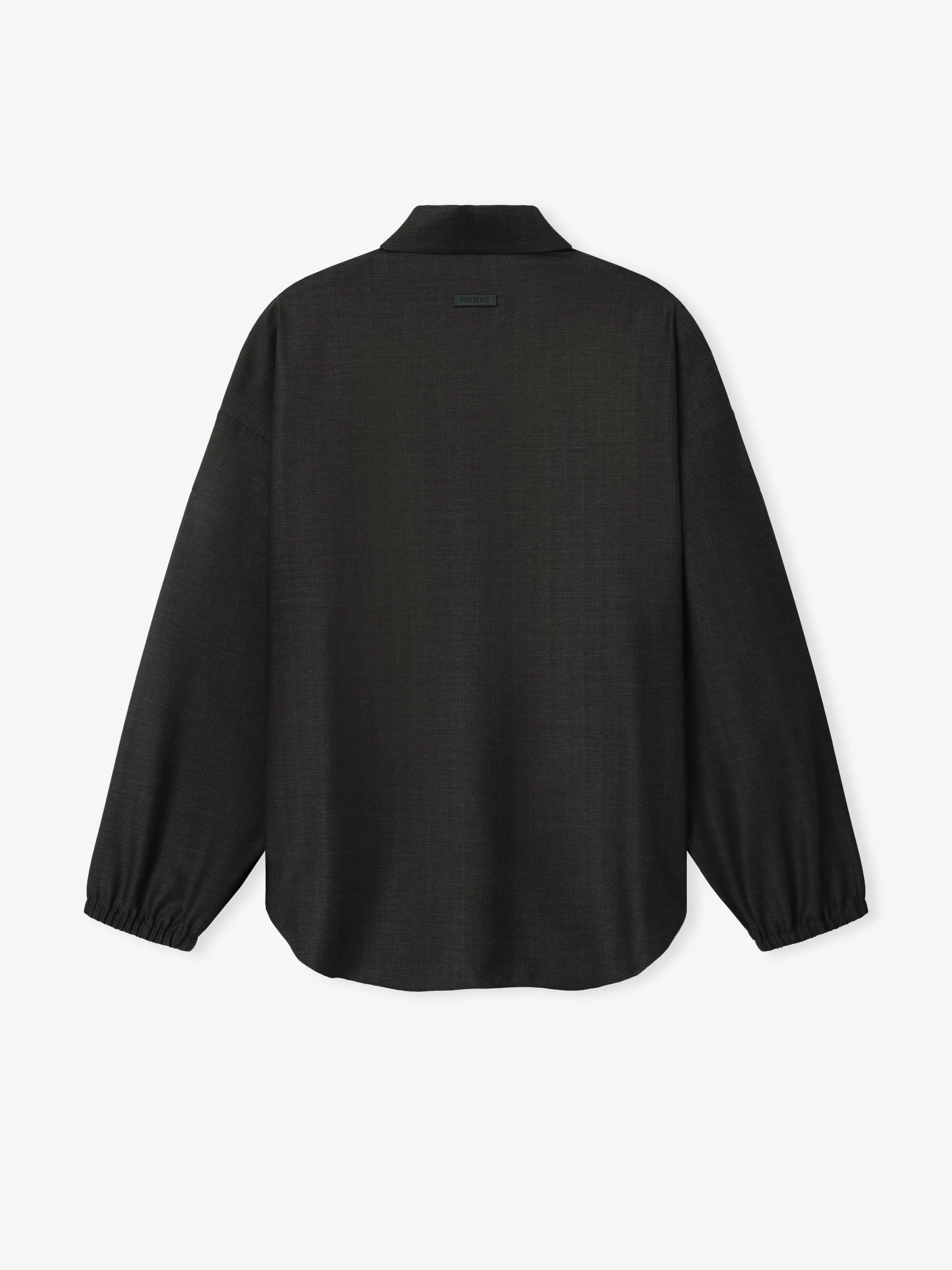 Grey Striped Wool Elastic Cuff Shirt sold by Fear of God product image thumbnail 5