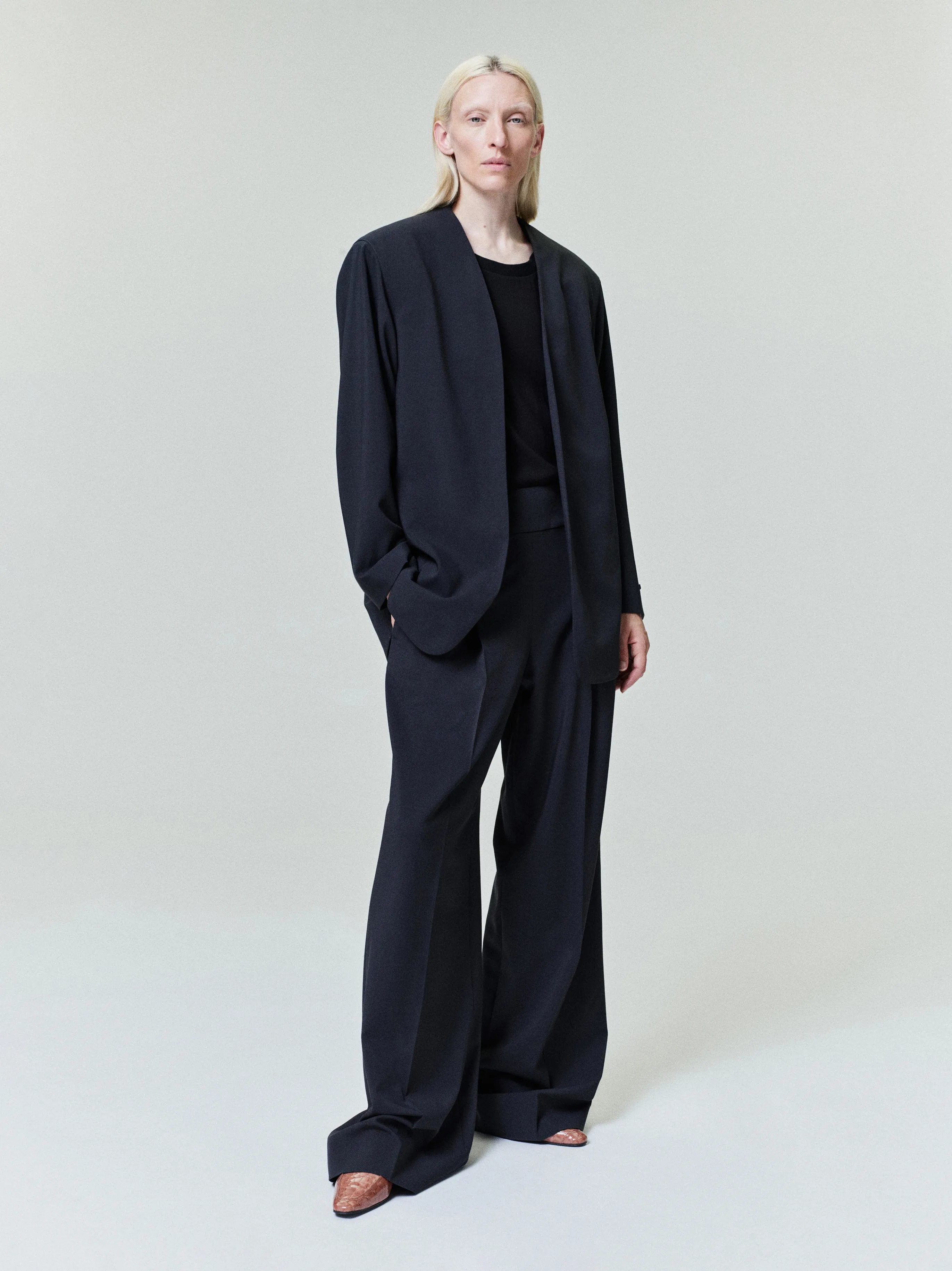 Womens Superfine Wool Twill Wide Leg Pants sold by Fear of God