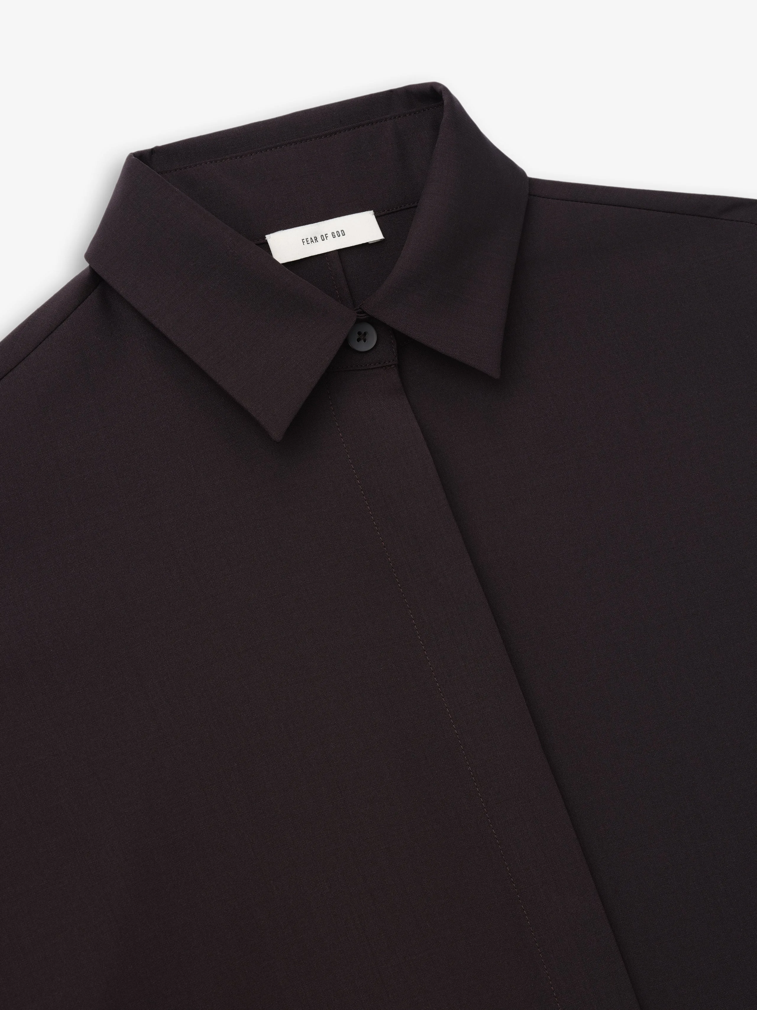 Womens Easy Care Wool Relaxed Shirt sold by Fear of God product image thumbnail 3