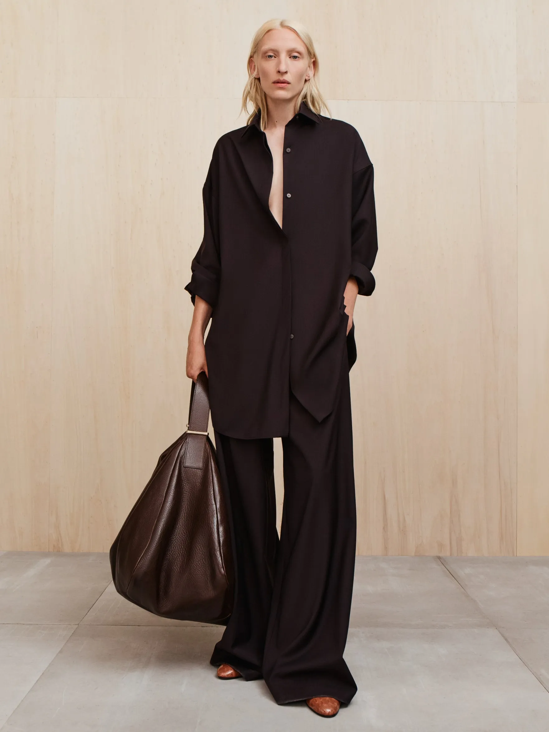 Womens Easy Care Wool Relaxed Shirt sold by Fear of God product image thumbnail 5