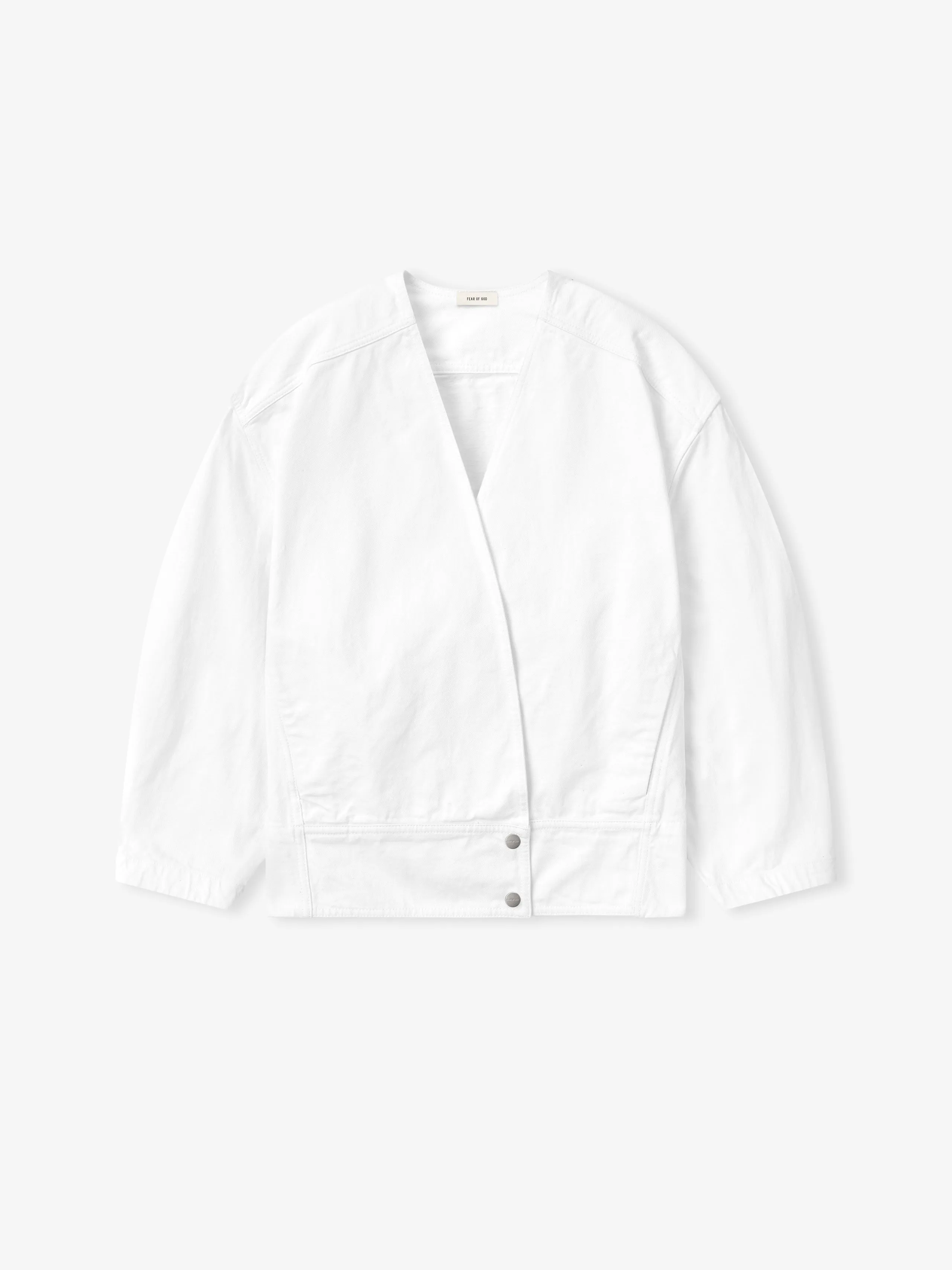Womens Cotton Twill Relaxed Lapelless Jacket sold by Fear of God product image thumbnail 3