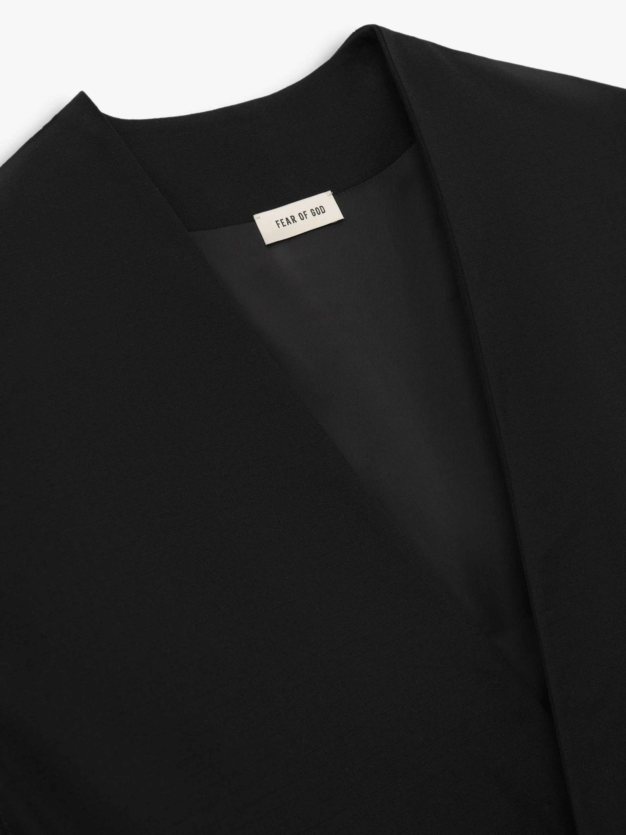 Wool Ripstop Relaxed Cropped Lapelless Jacket sold by Fear of God product image thumbnail 3