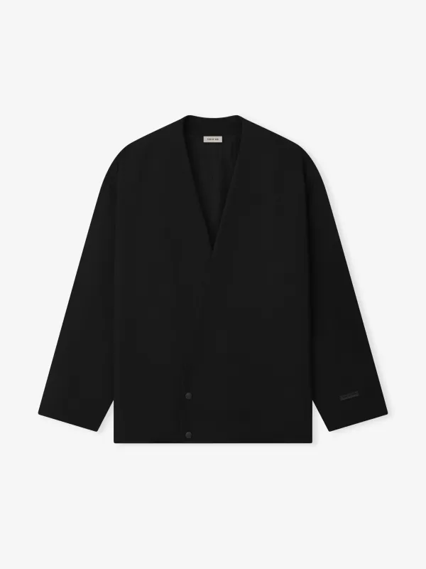 Wool Ripstop Relaxed Cropped Lapelless Jacket made by Fear of God
