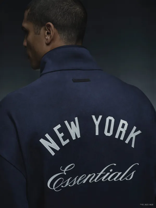 Yankees Suede Fleece Modern Half Zip made by Essentials