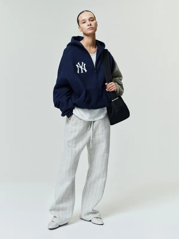 Yankees Raglan Half Zip Sport Hoodie made by Essentials