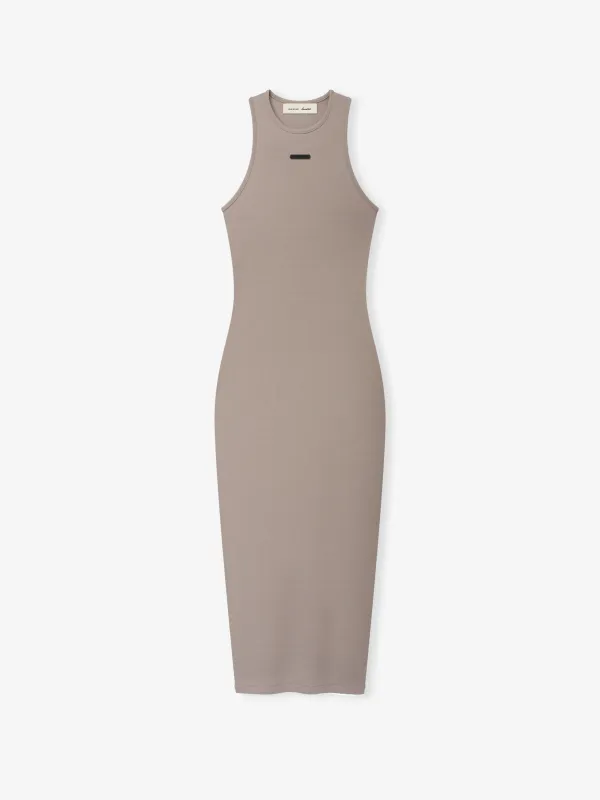 Womens Soft Rib Racerback Dress made by Essentials