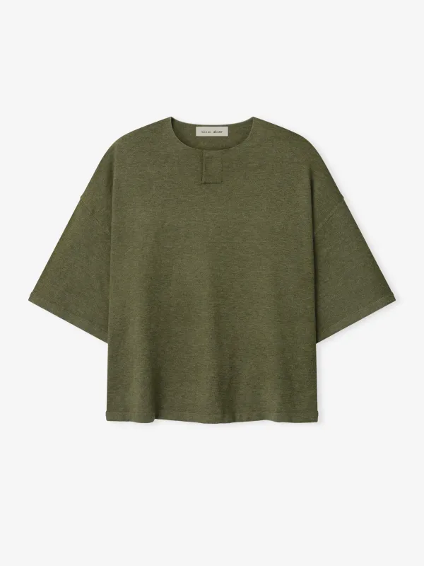 Soft Knit Short Sleeve Henley made by Essentials