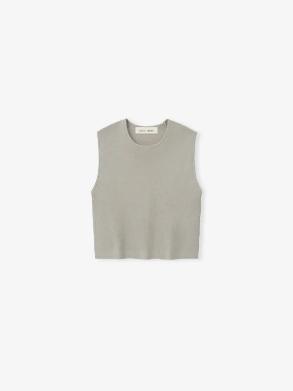 Womens Rib Knit Crop Top made by Essentials