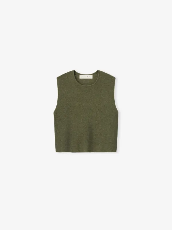 Womens Rib Knit Crop Top made by Essentials