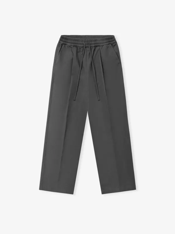 Cotton Twill Pleat Front Drawstring Pant made by Essentials