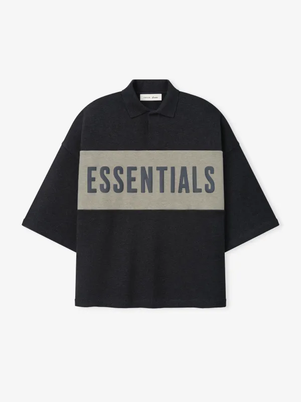 Cropped Panelled Polo made by Essentials