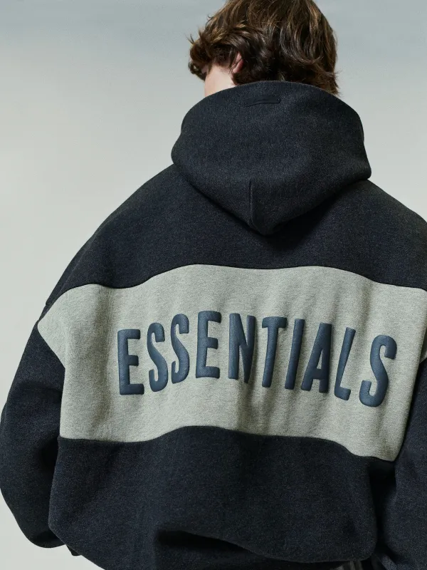 Cropped Relaxed Panelled Hoodie made by Essentials