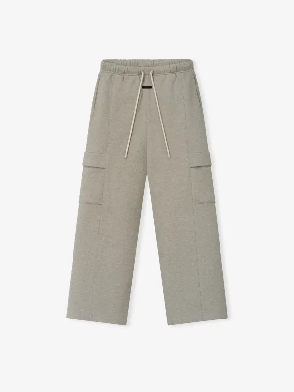 Womens Fleece Cargo Relaxed Sweatpant made by Essentials