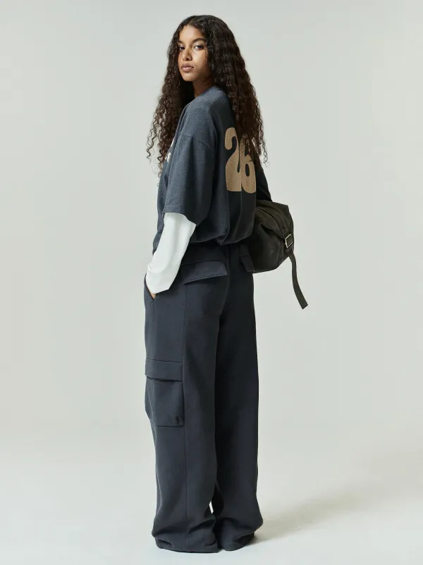 Womens Fleece Cargo Relaxed Sweatpant made by Essentials