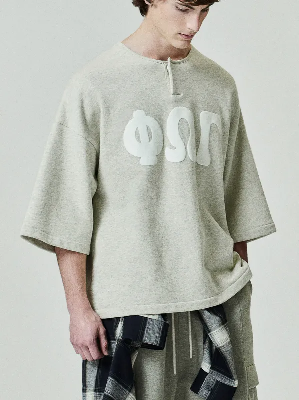 3/4 Henley Sweatshirt made by Essentials
