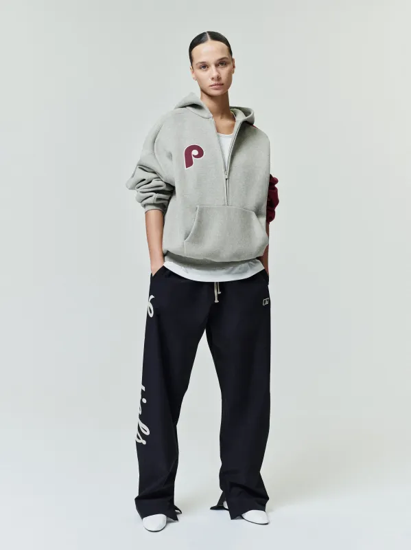 Phillies Raglan Half Zip Sport Hoodie made by Essentials