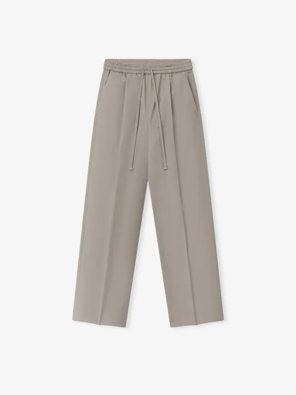Silk Blend Pleat Front Drawstring Pant made by Essentials