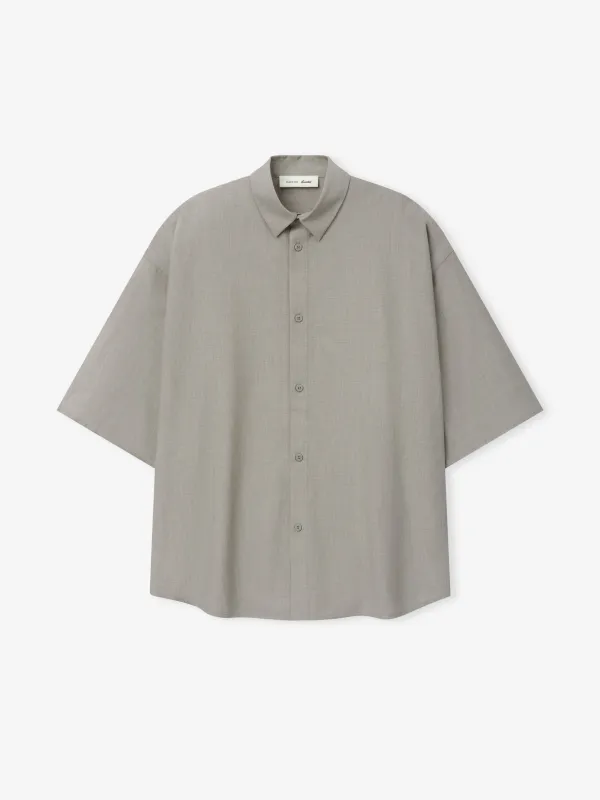 Silk Blend 3/4 Sleeve Button Up Shirt made by Essentials
