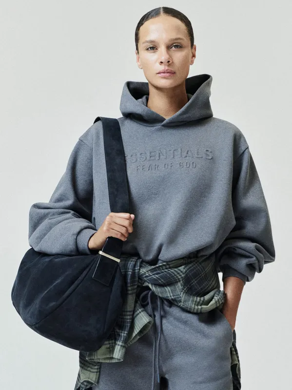Womens Embossed FW26 Cropped Hoodie made by Essentials