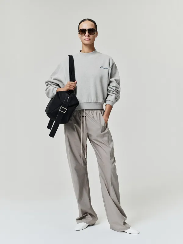 Womens Modern Cropped Crewneck Sweatshirt made by Essentials