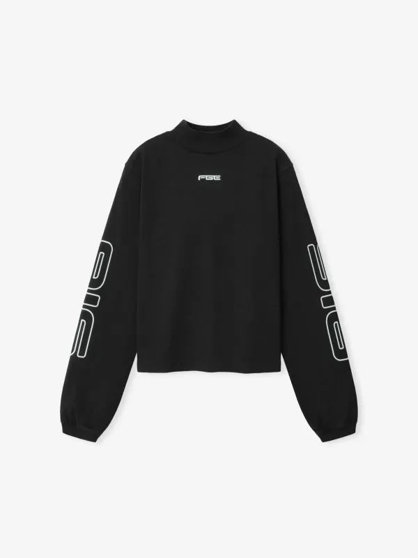 Womens Slim Mock Neck Longsleeve Tee made by Essentials