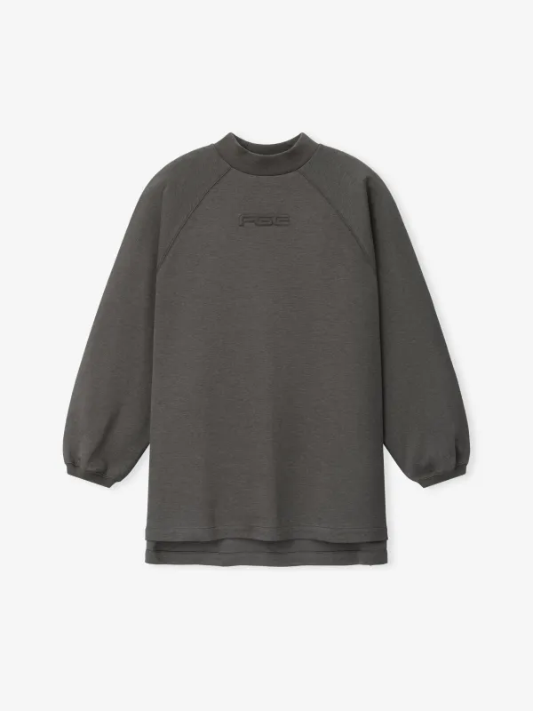 Pique 90s Relaxed Mockneck Raglan LS Tee made by Essentials