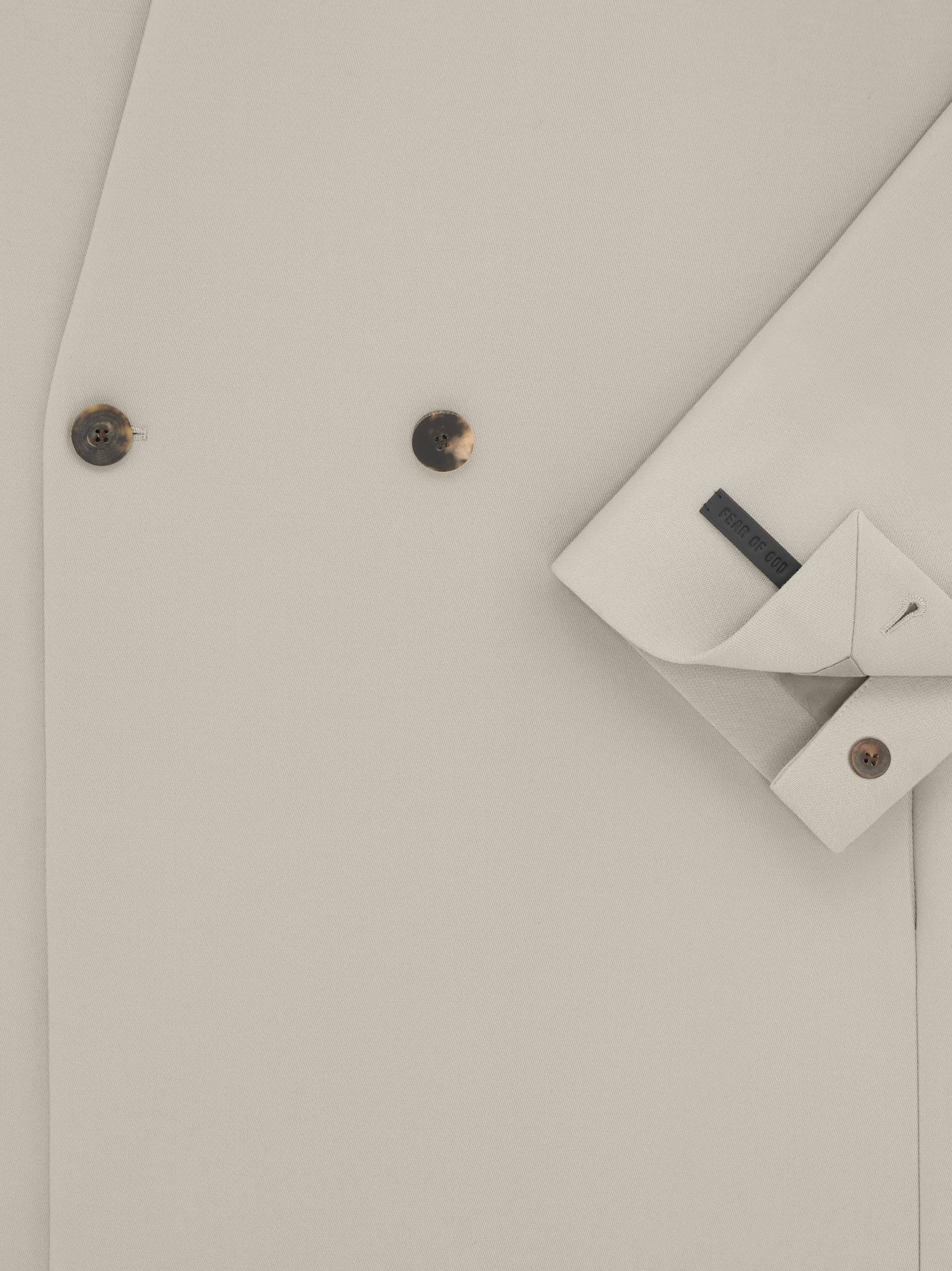 Wool Gabardine Double Breasted Lapelless Blazer sold by Fear of God product image thumbnail 3