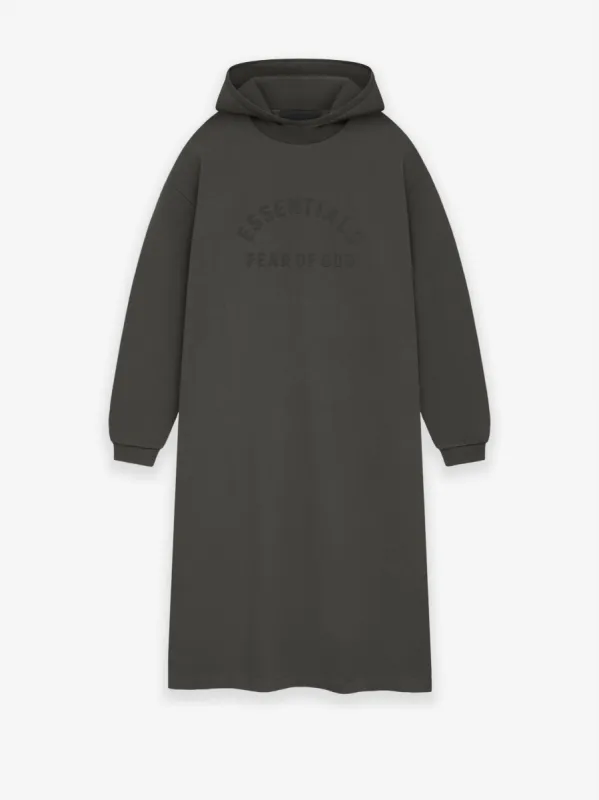 Womens Nylon Fleece Hooded Dress made by Essentials