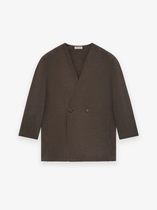 Brushed Wool Cashmere Lapelless Blazer sold by Fear of God