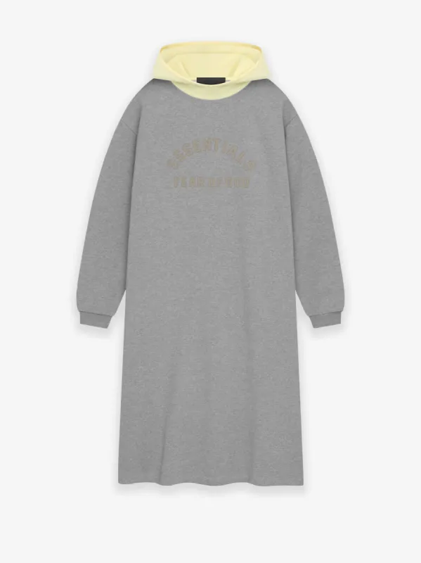 Womens Nylon Fleece Hooded Dress made by Essentials