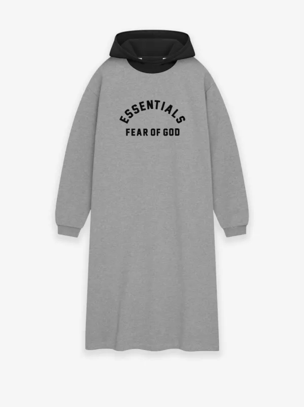 Womens Nylon Fleece Hooded Dress made by Essentials