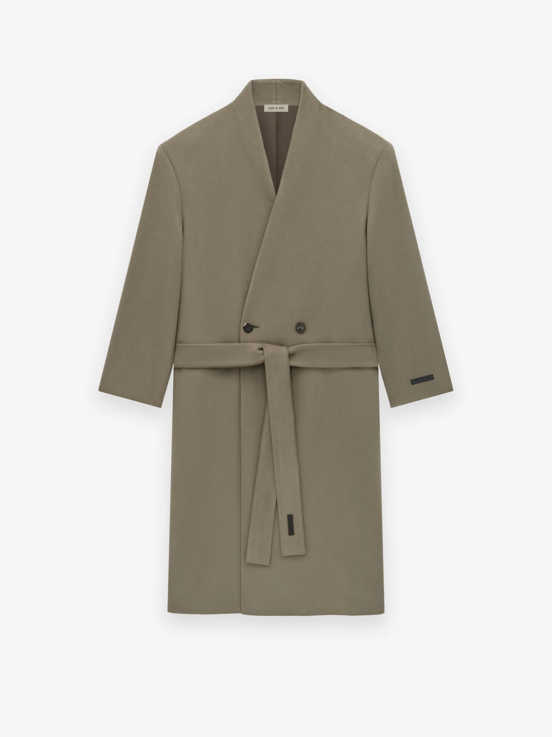 Melton Wool Lapelless Coat sold by Fear of God product image thumbnail 3