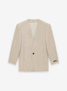 Wool Mohair Lapelless Jacket sold by Fear of God