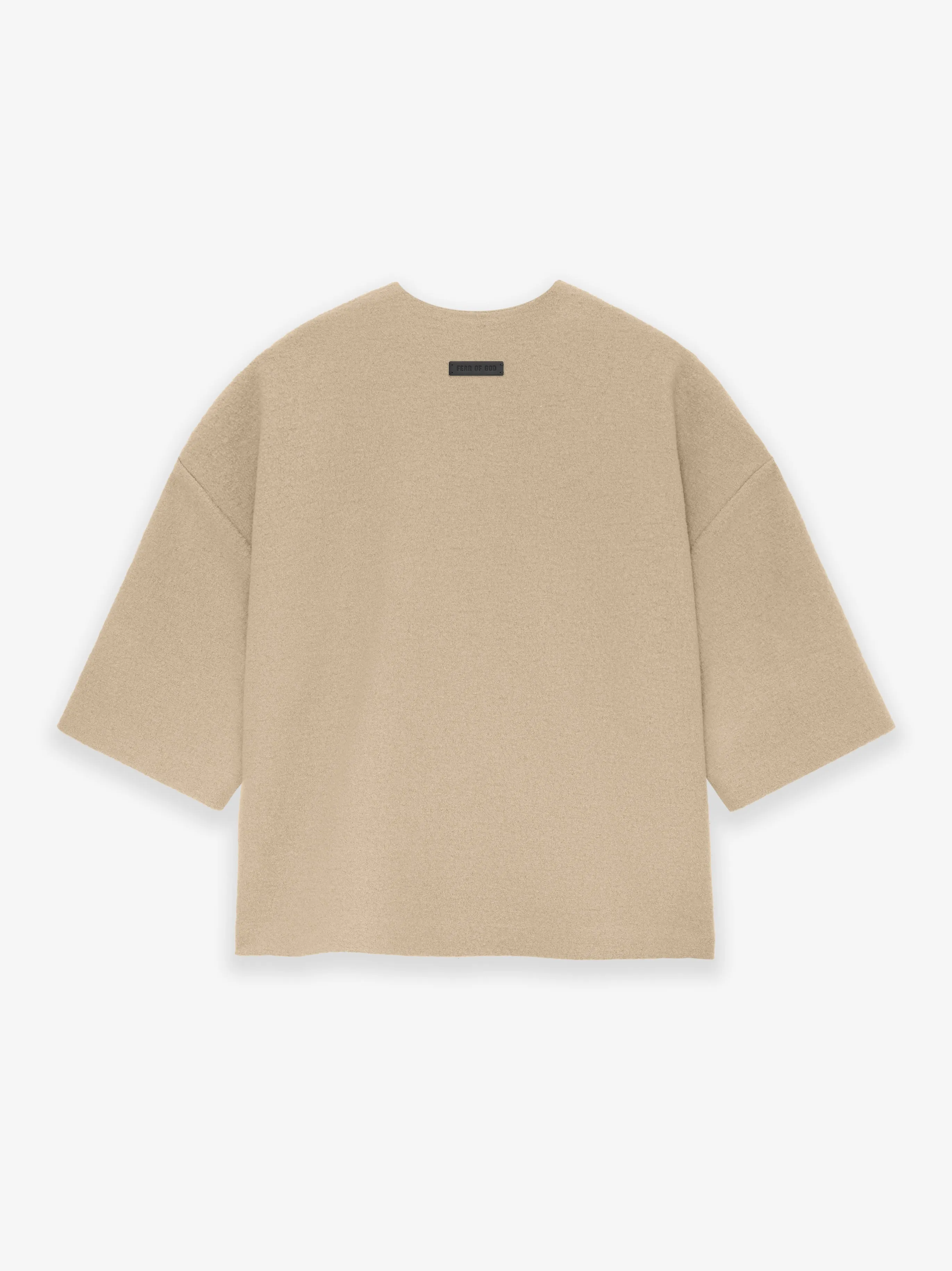 Boiled Wool 3/4 Sleeve Collarless Zip-Up sold by Fear of God product image thumbnail 2