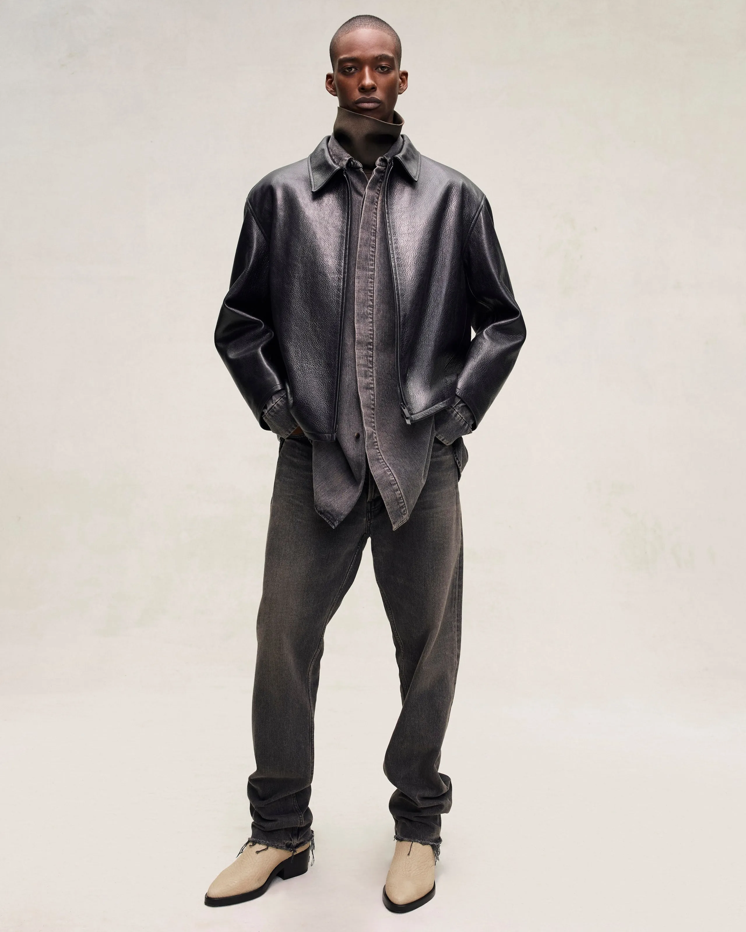 Leather Rider Jacket sold by Fear of God product image thumbnail 3