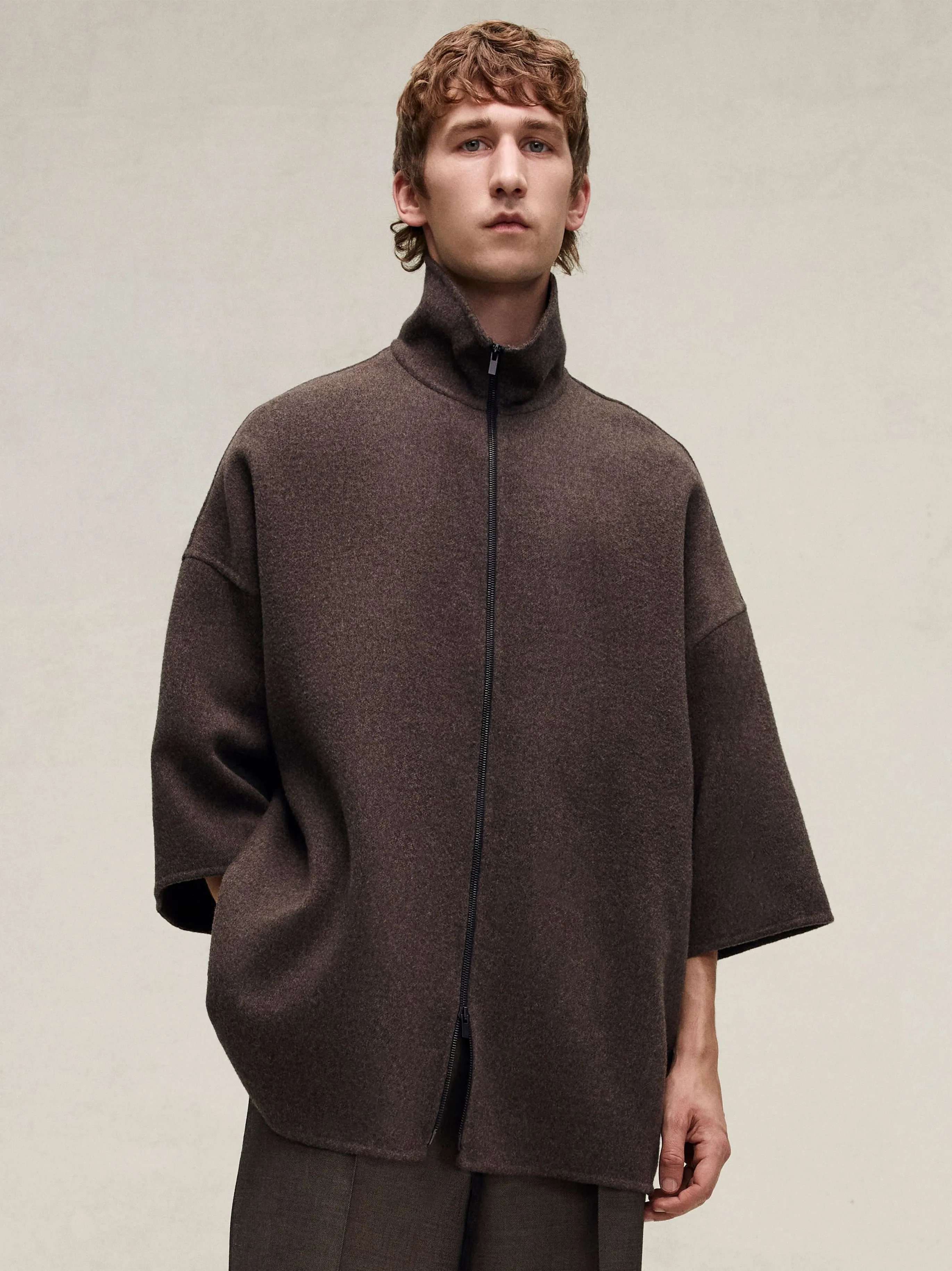 Brushed Wool Cashmere Short Sleeve Jacket sold by Fear of God product image thumbnail 4