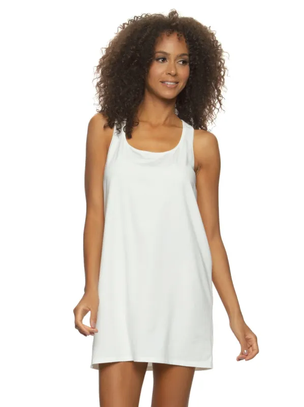 Organic Cotton Stretch Racerback Chemise made by Felina