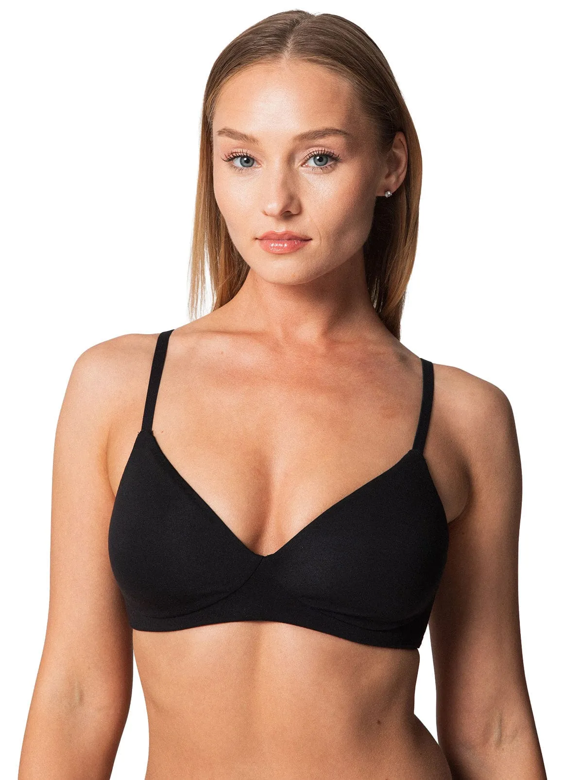 Single Stitch Lightly Lined Sustainable Wirefree Bra sold by Felina