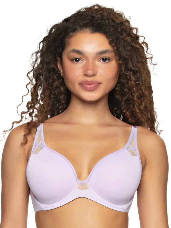 Amaranth Plush T-Shirt Bra w/ Sheer Details sold by Felina