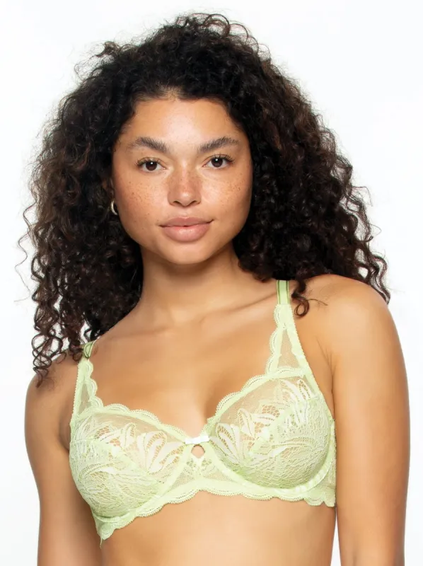 Peridot Unlined Lace Bra sold by Felina