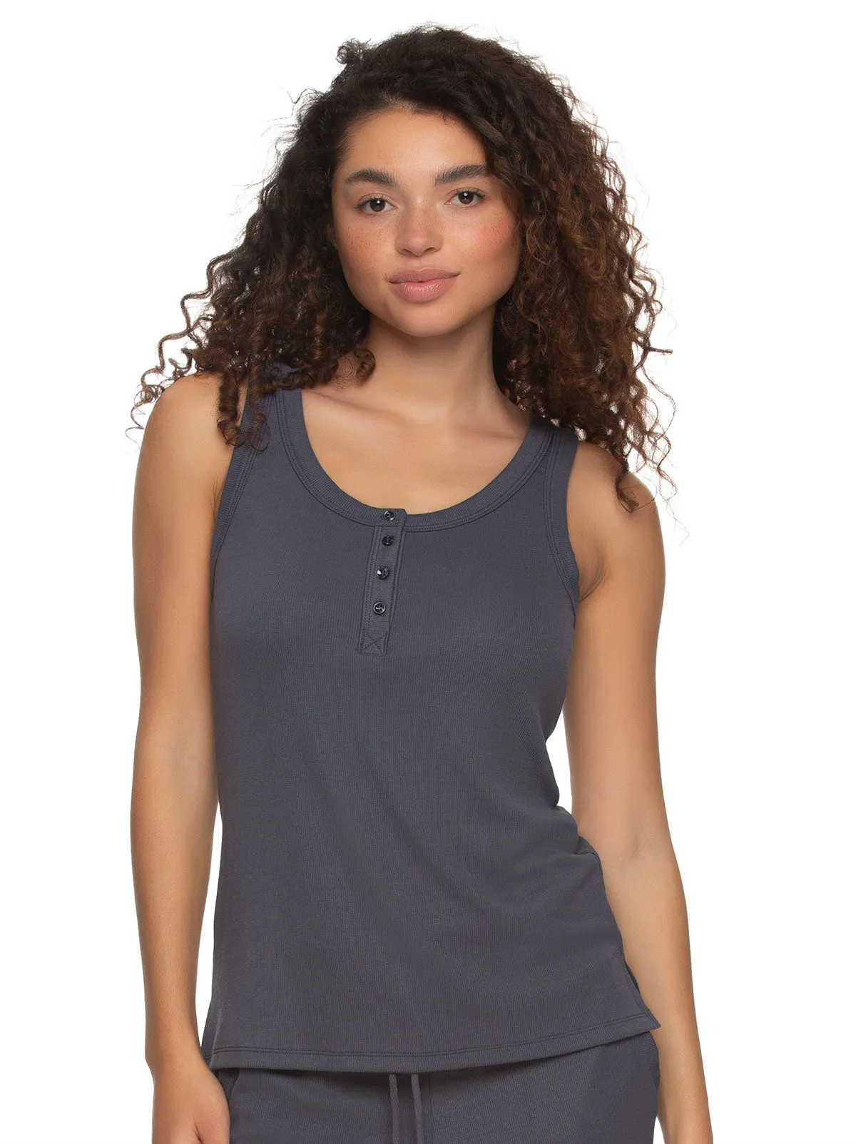 Primavera Soft Rib Henley Tank sold by Felina product image thumbnail 4