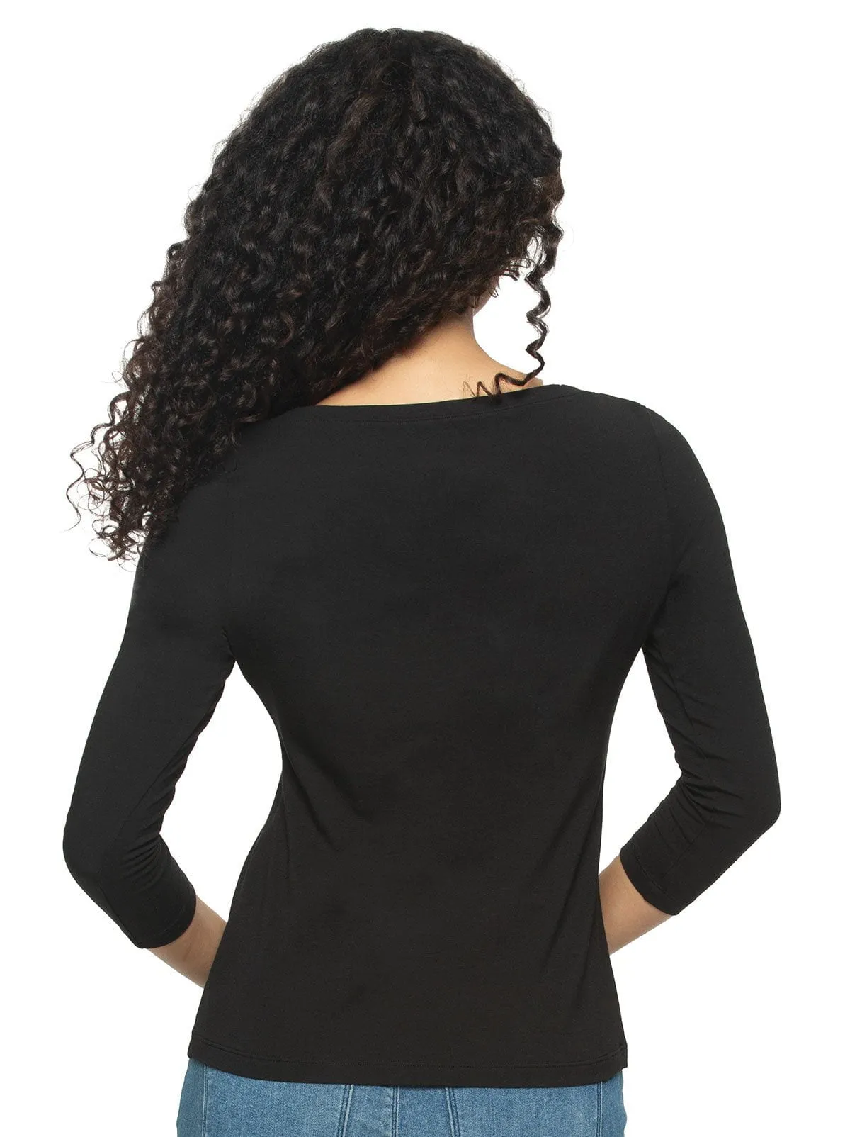 Key Item Boat Neck 3/4 Sleeve Top sold by Felina product image thumbnail 2