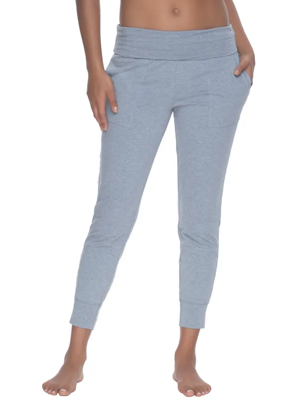 Organic Cotton Stretch Fold-Waist Joggers sold by Felina