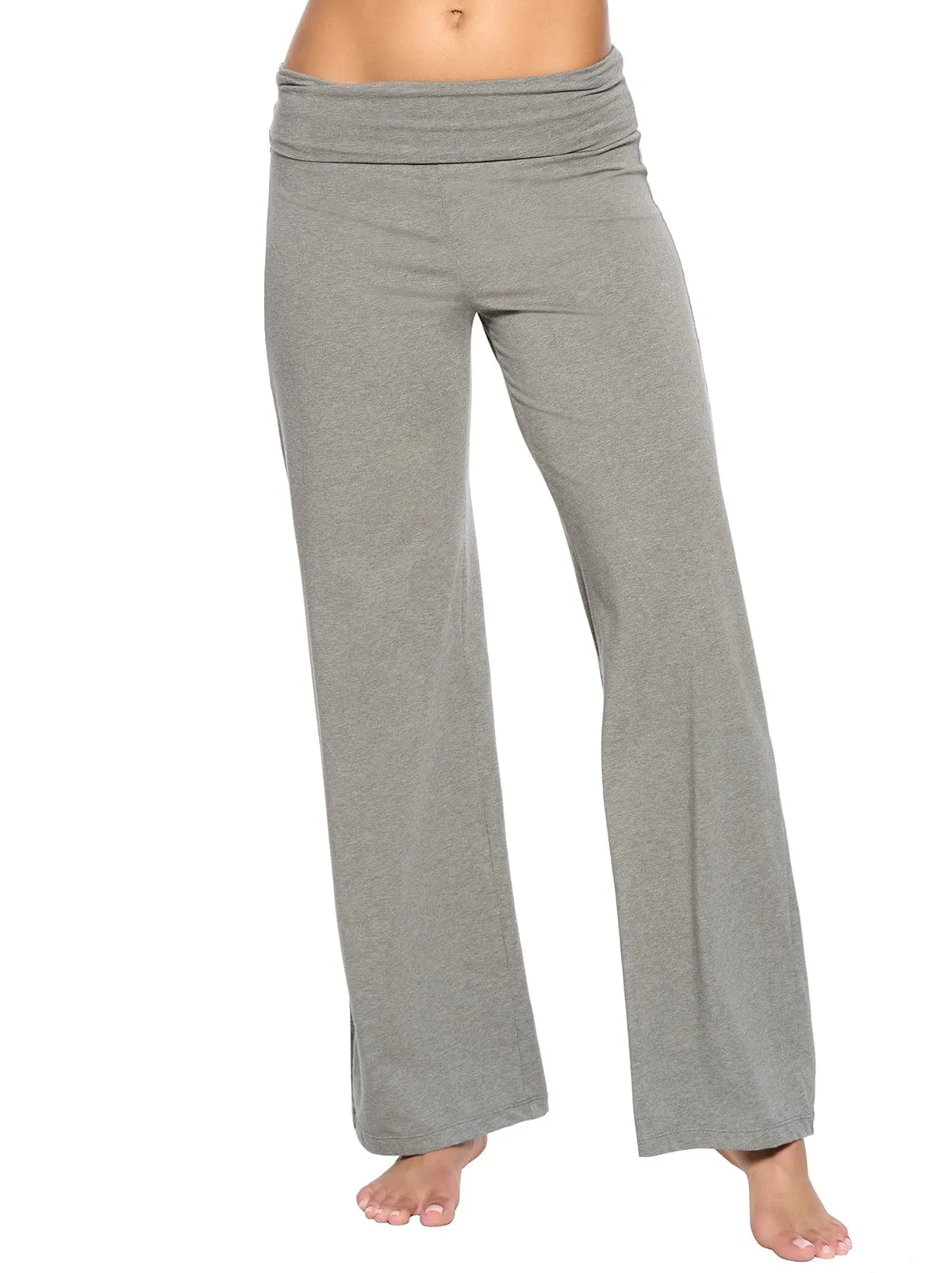 Organic Cotton Stretch Wide Leg Fold Over Pant sold by Felina product image thumbnail 3