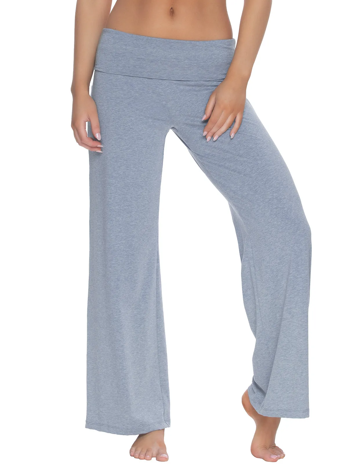 Organic Cotton Stretch Wide Leg Fold Over Pant sold by Felina product image thumbnail 5