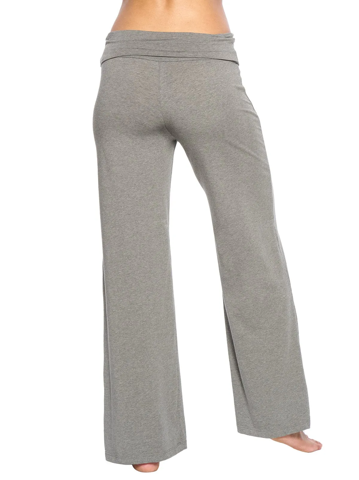 Organic Cotton Stretch Wide Leg Fold Over Pant sold by Felina product image thumbnail 4