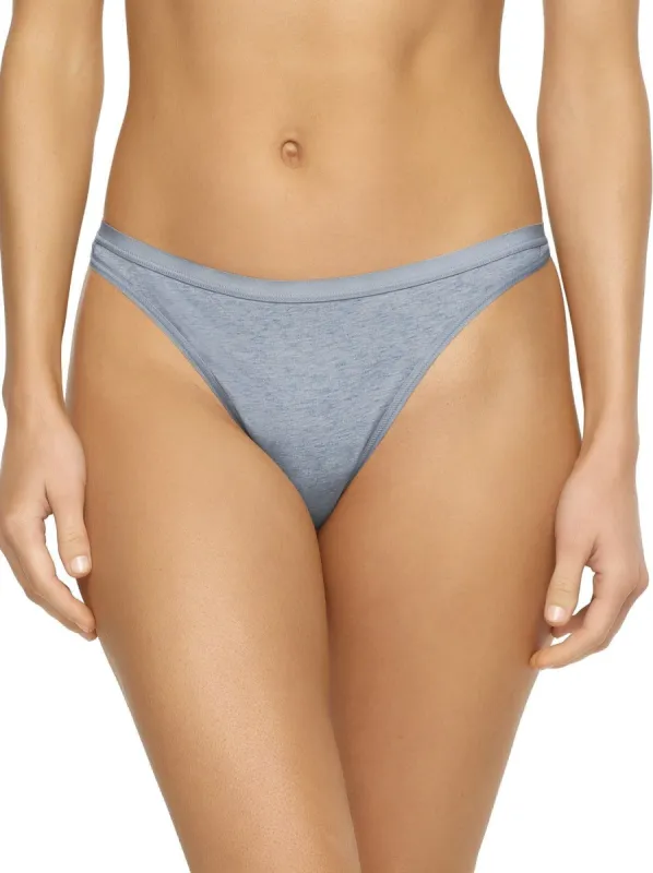 Organic Cotton Stretch Thong 5-Pack sold by Felina