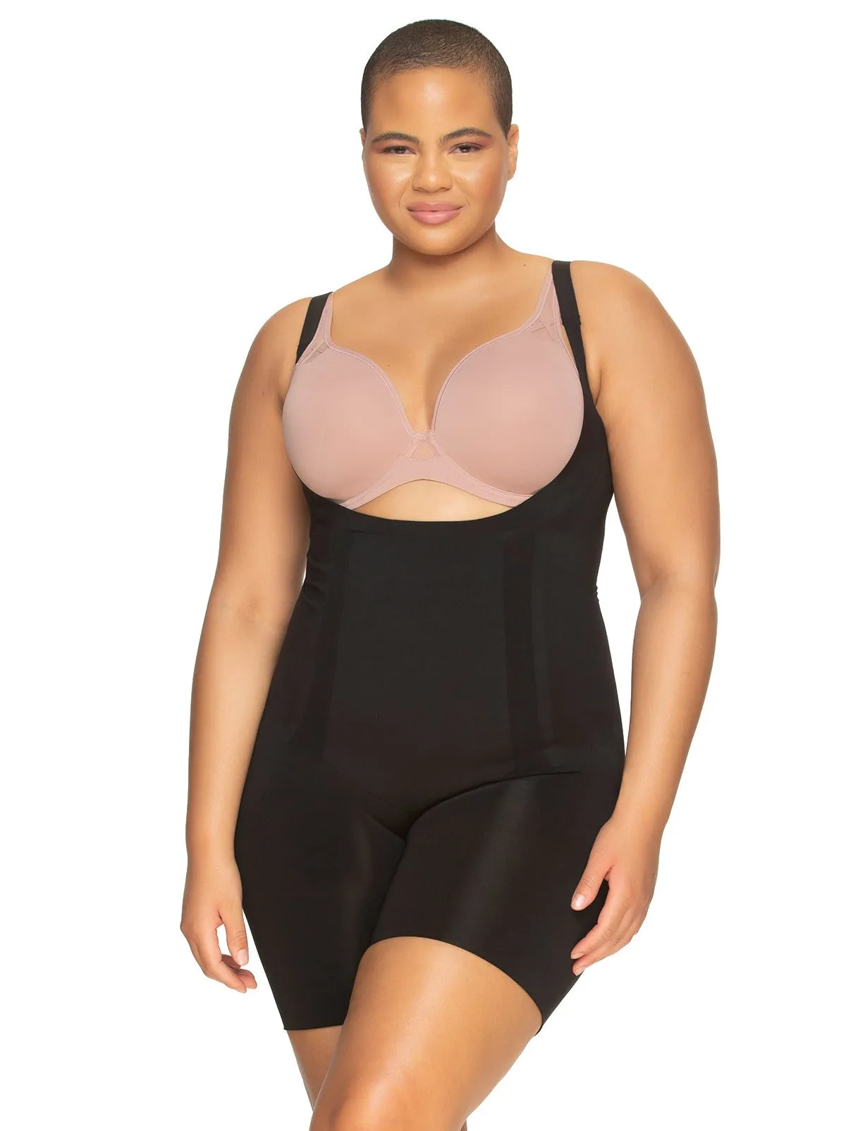 Fusion Mid-Thigh Shapewear Bodysuit sold by Felina
