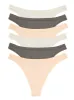 Organic Cotton Stretch Thong 6-Pack sold by Felina