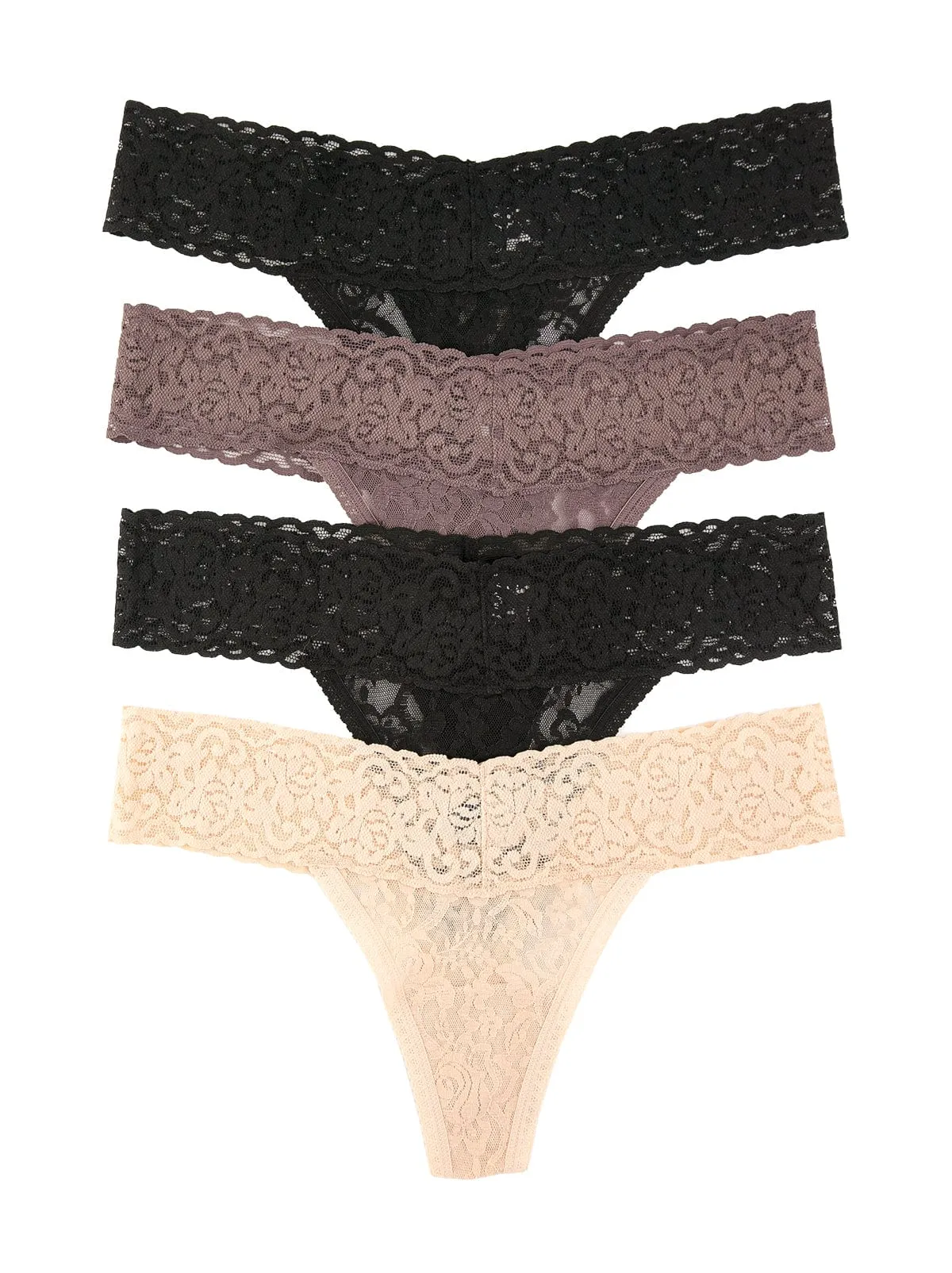 Signature Stretch Lace Low Rise Thong 4-Pack sold by Felina product image thumbnail 2